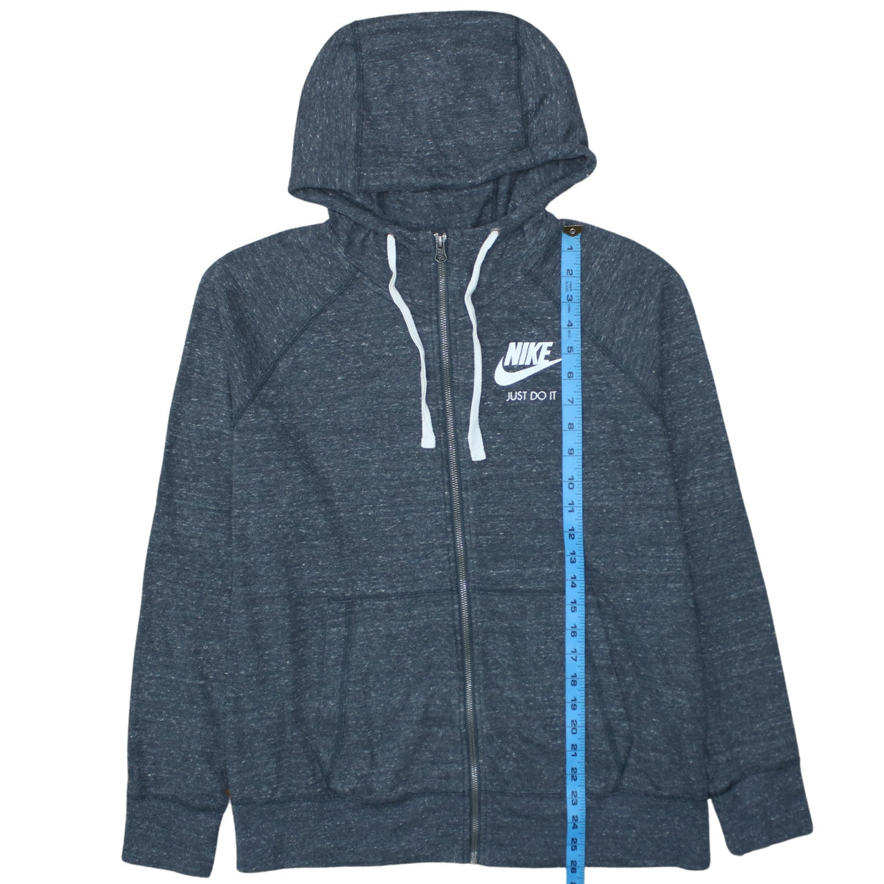 Nike Women's Blue Full Zip Hoodie Size XL Cotton Blend Casual