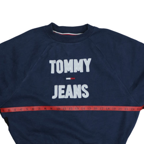Tommy Jeans Women's Navy Blue Cotton Crew Neck Sweatshirt Size S