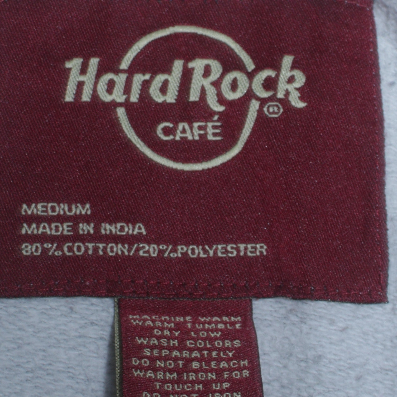 Hard Rock Cafe Oslo Mens Grey Pullover Hoodie Medium
