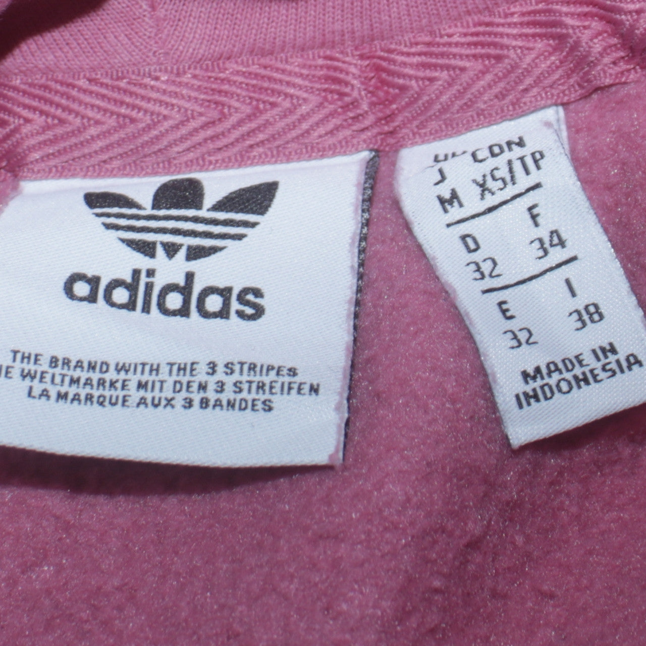 Adidas Womens Pink Pullover Hoodie XS Cotton Blend Casual