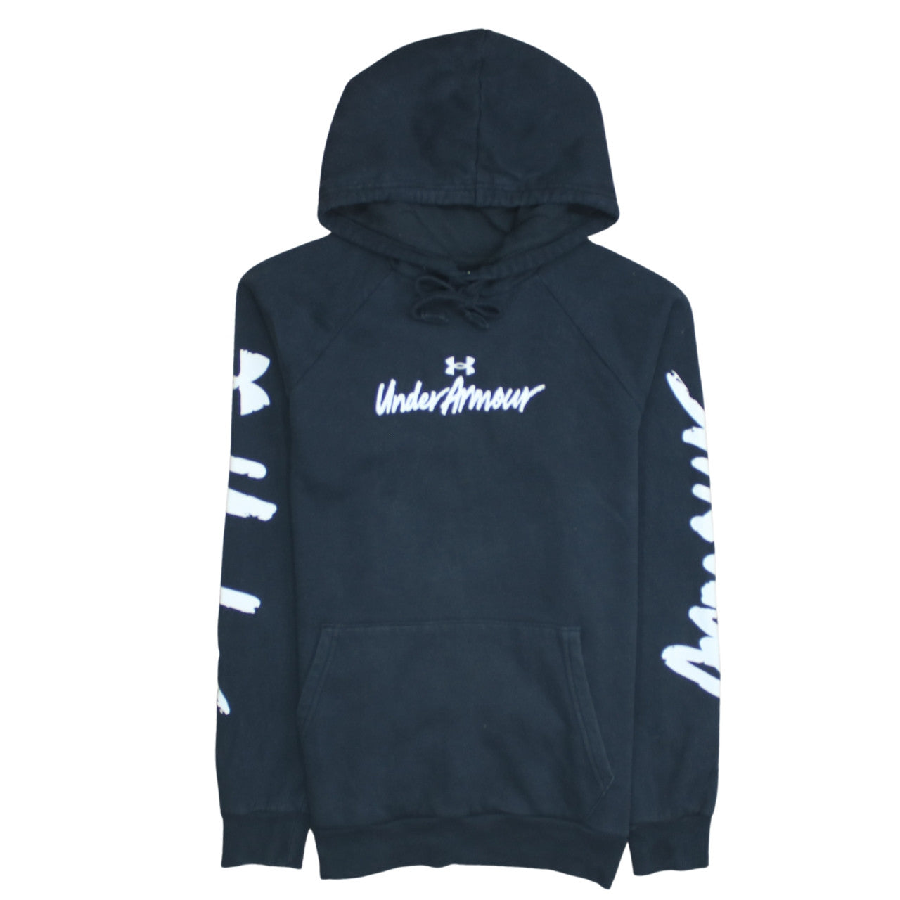 Under Armour Mens Black Small Pullover Hoodie Fleece Graphic Sportswear