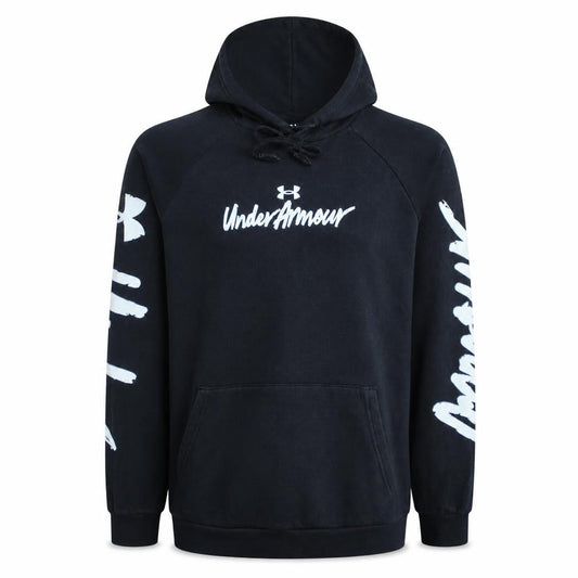 Under Armour Mens Black Small Pullover Hoodie Fleece Graphic Sportswear