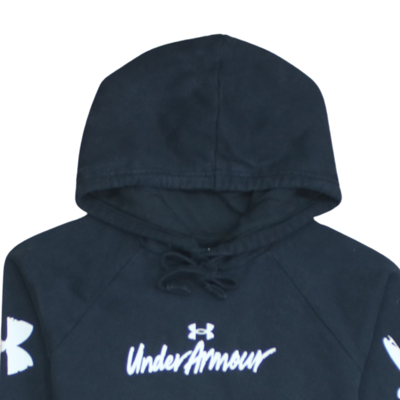 Under Armour Mens Black Small Pullover Hoodie Fleece Graphic Sportswear