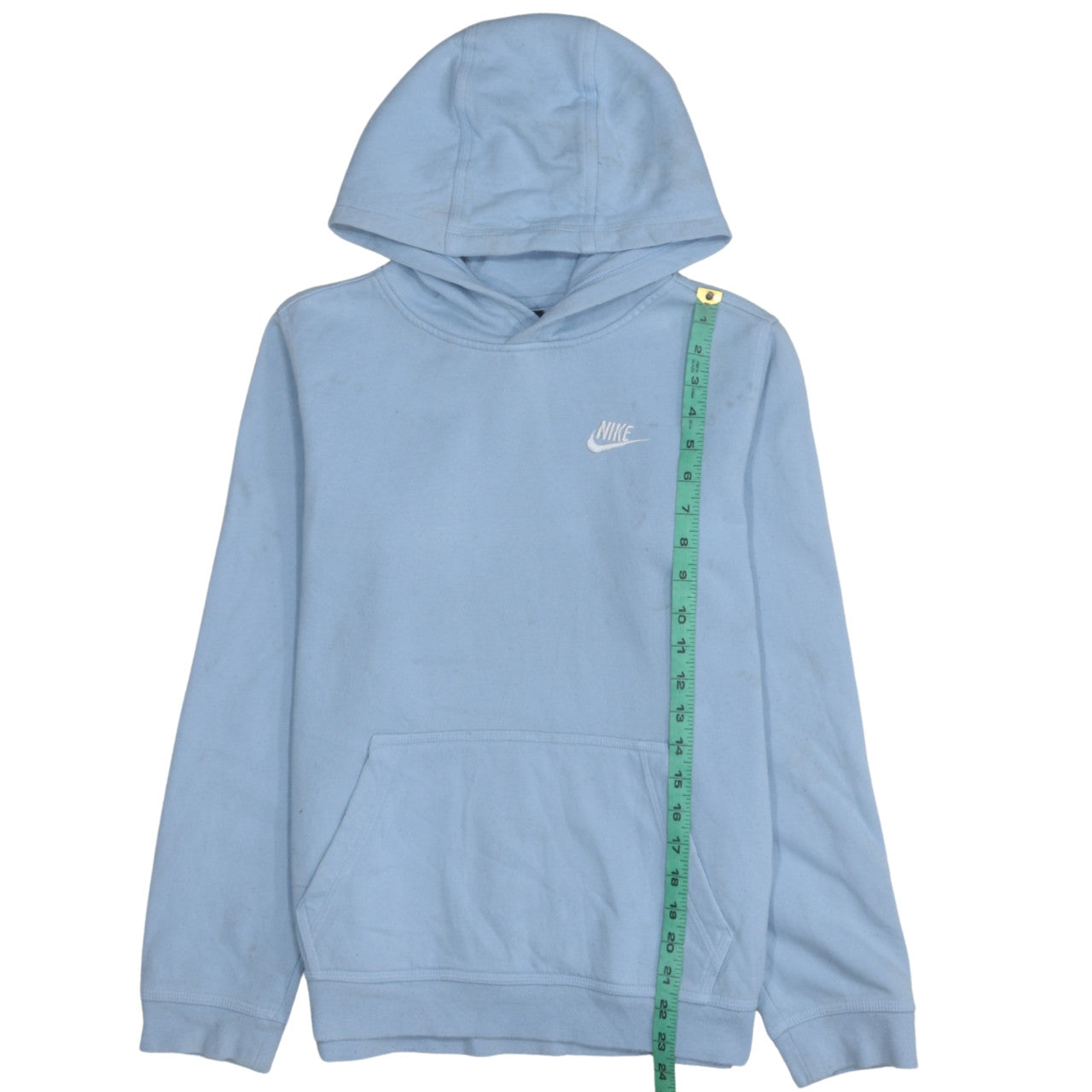 Nike Boys Blue Pullover Hoodie XL 158-170cm Fleece Logo Sweatshirt