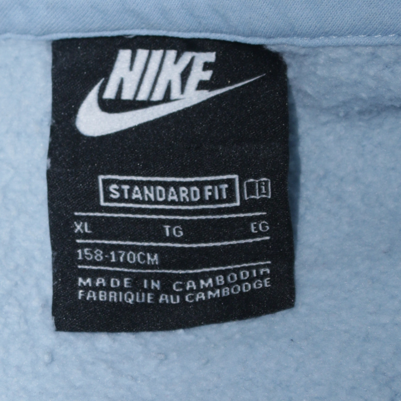 Nike Boys Blue Pullover Hoodie XL 158-170cm Fleece Logo Sweatshirt