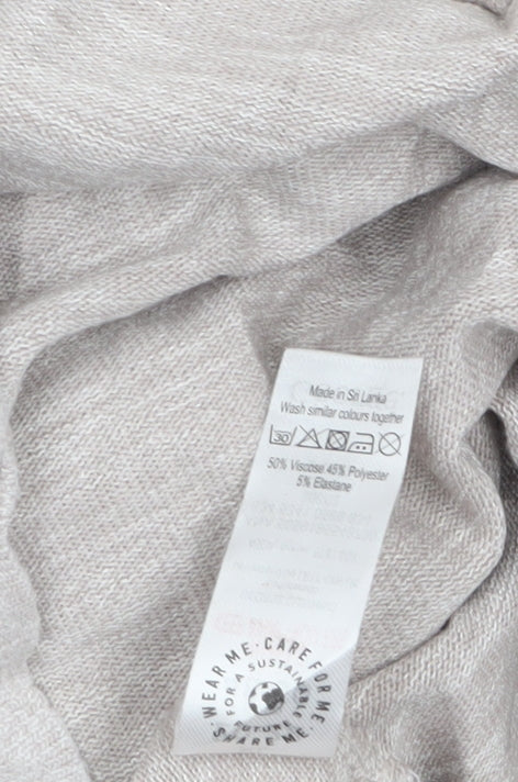 George Womens Beige XL Hooded Pullover Sweatshirt Viscose Blend