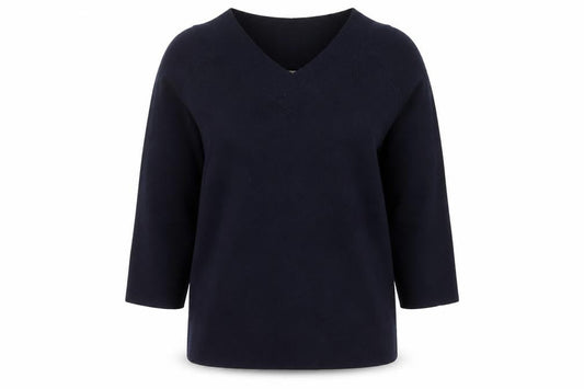 Monsoon Women's Blue V-Neck Knit Jumper Size 16
