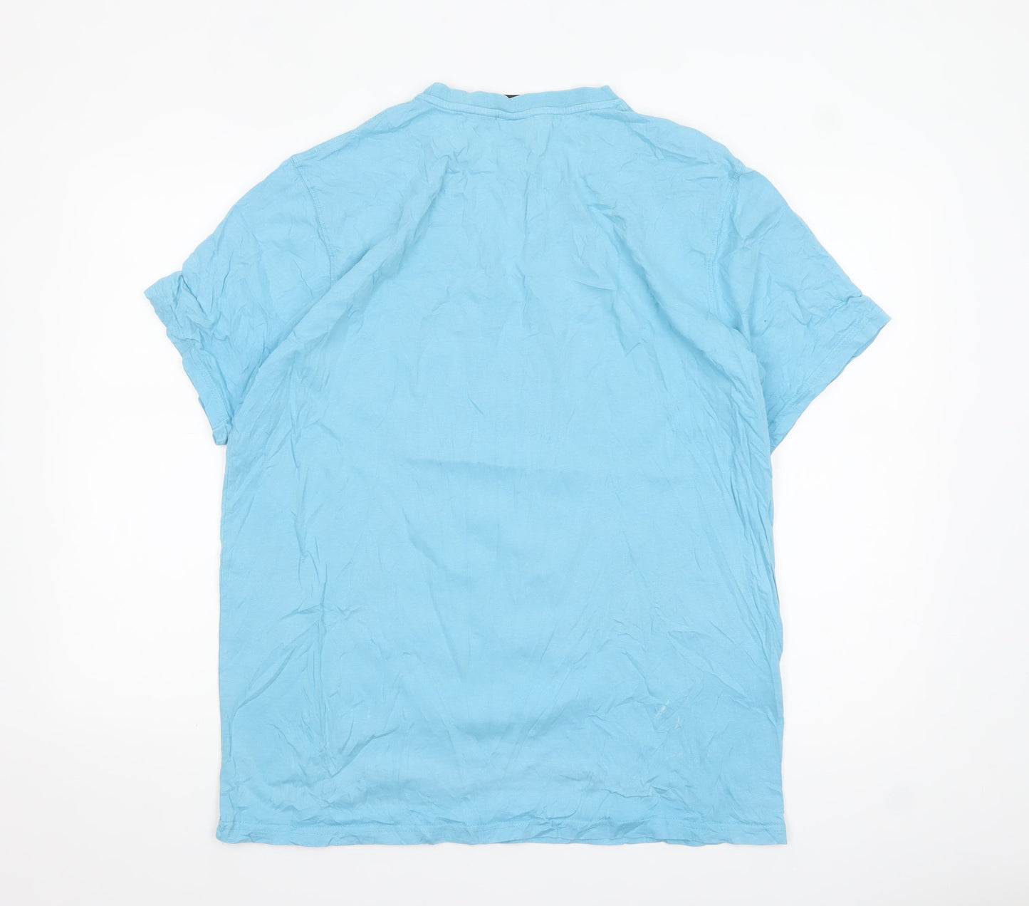 Animal Men's Blue Graphic Print T-Shirt XL Cotton Casual