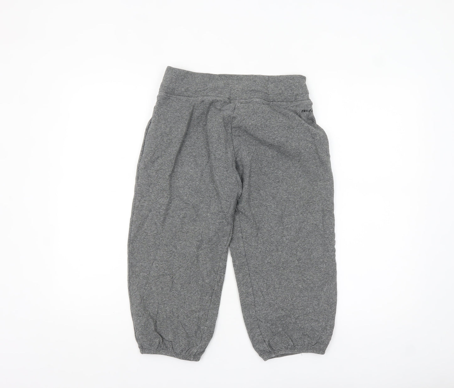 Nike Women’s Grey Dri-FIT Sweat Shorts S Regular Fit Activewear