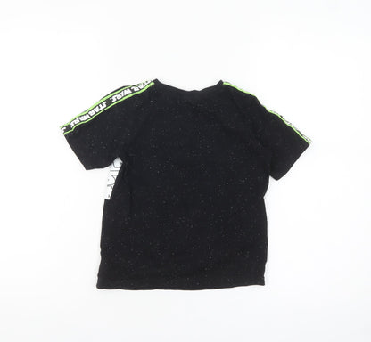 Close-up detail of Tu Star Wars boys’ black 6-7 years short sleeve graphic t-shirt
