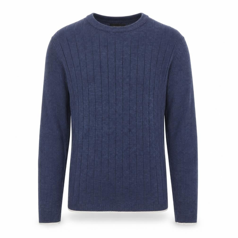 River Island Mens Blue Crew Neck Knit Pullover Jumper Size M