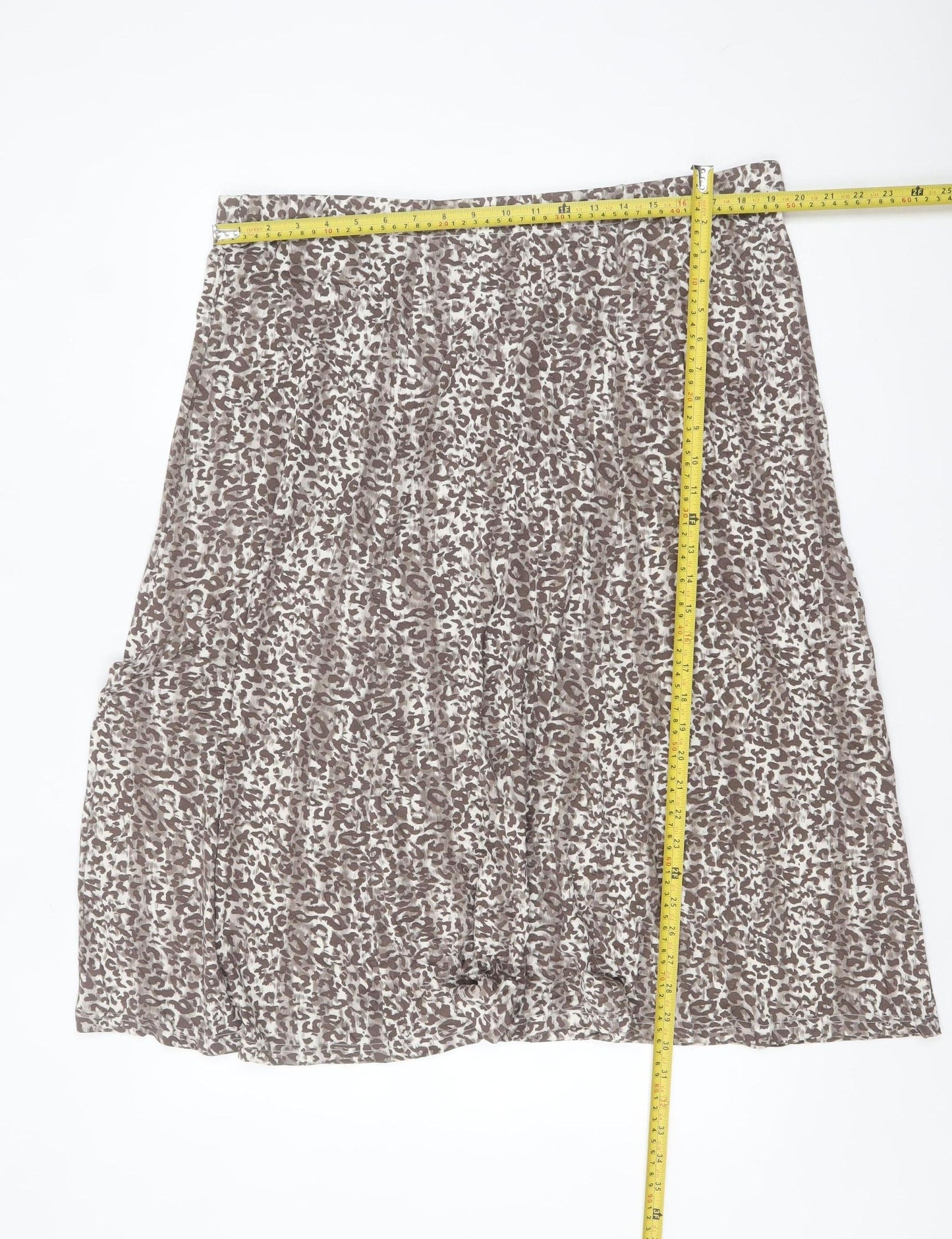 Cotswold Collections Women’s Brown Animal Print A-Line Skirt 3XL