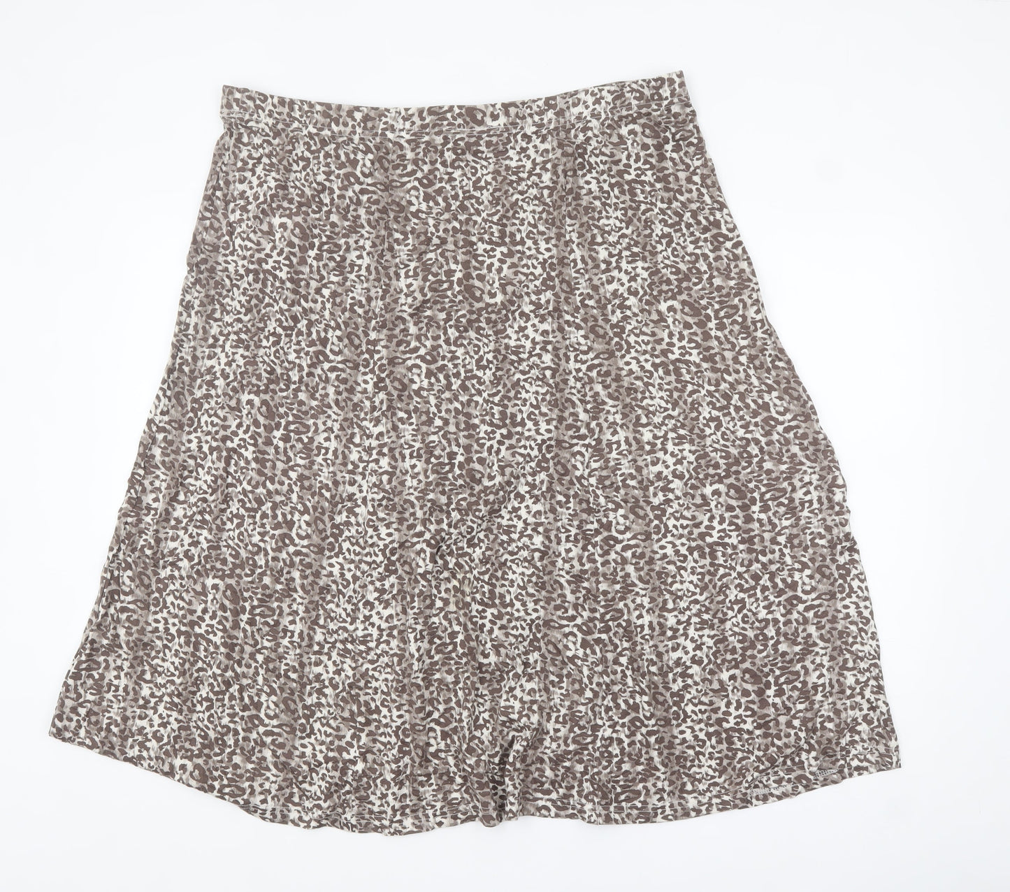 Cotswold Collections Women’s Brown Animal Print A-Line Skirt 3XL