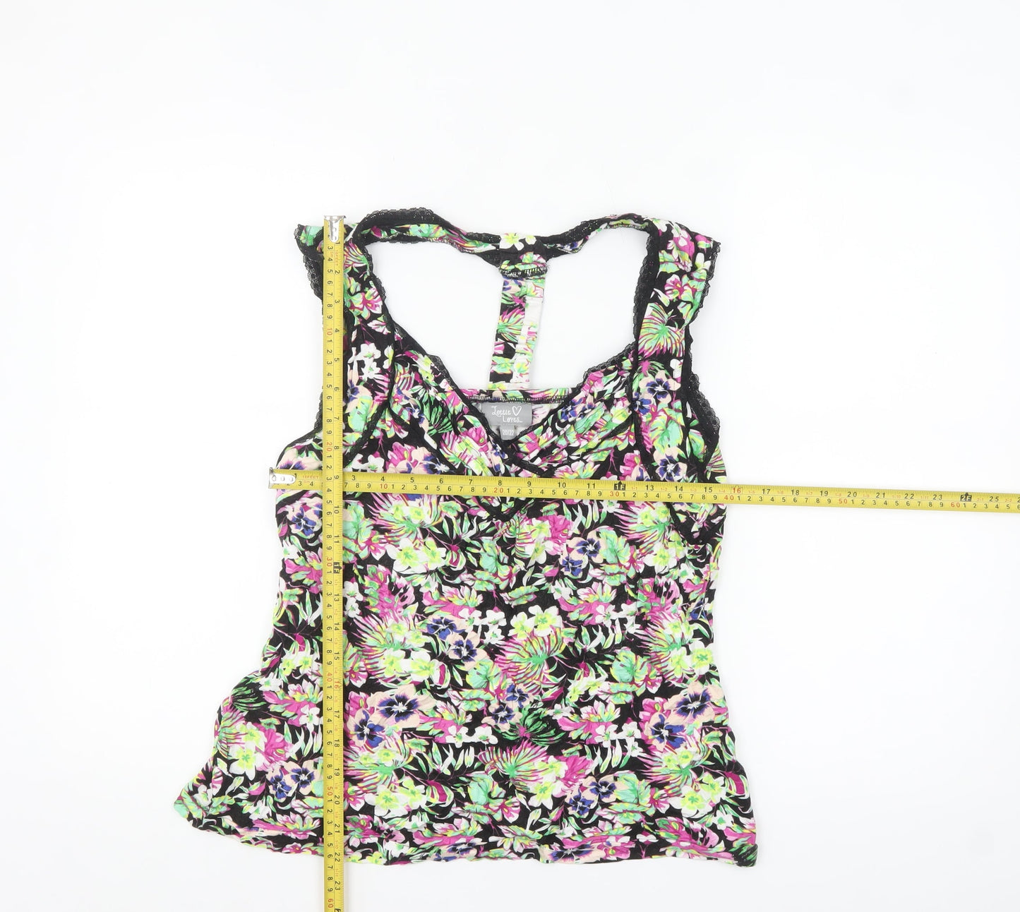 Lottie Loves Women’s Multicoloured Floral Viscose Camisole Tank Top Size 20/22