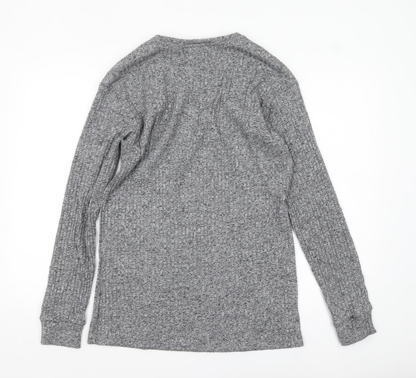 Father Sons Men’s Grey Slim Fit Long Sleeve Knit Top L