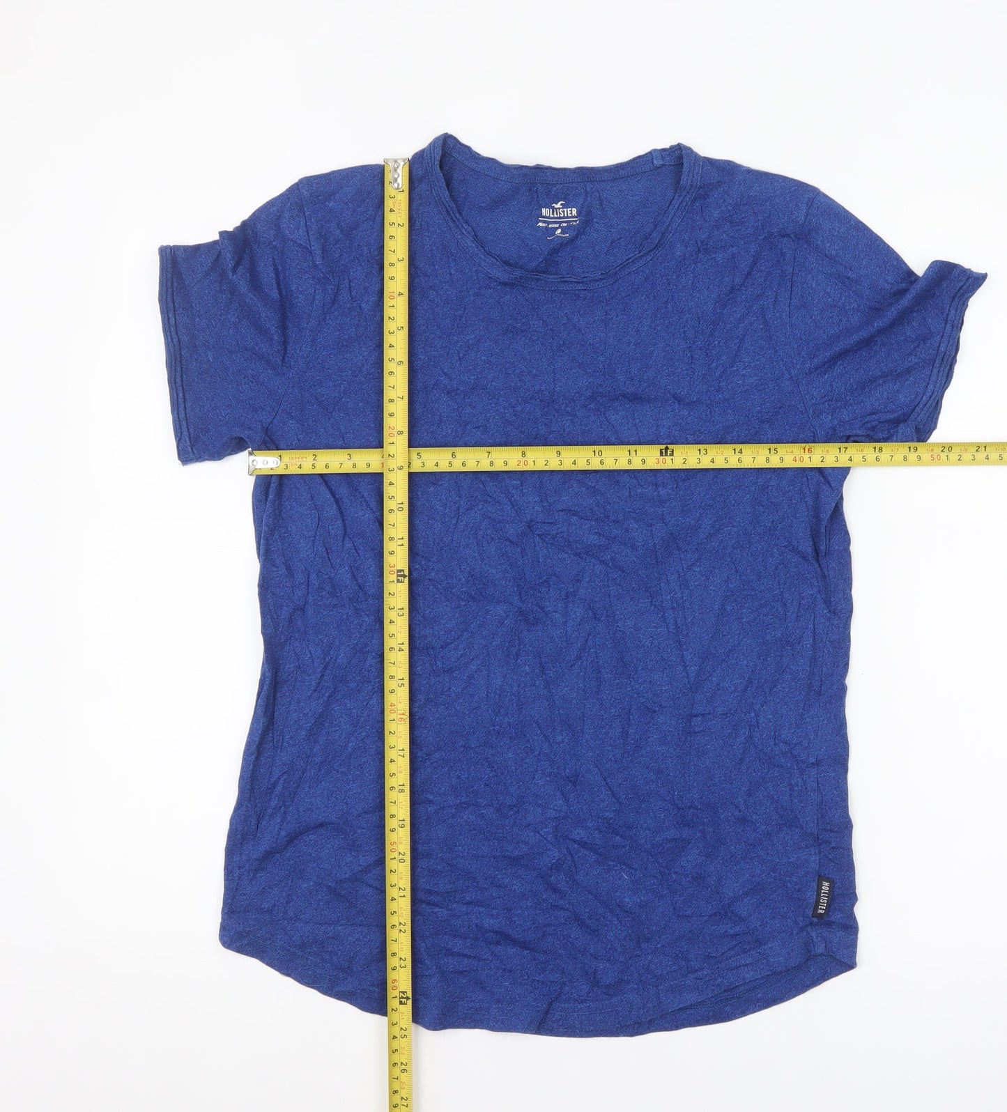 Hollister Women's Blue XS Basic Crew Neck T-Shirt