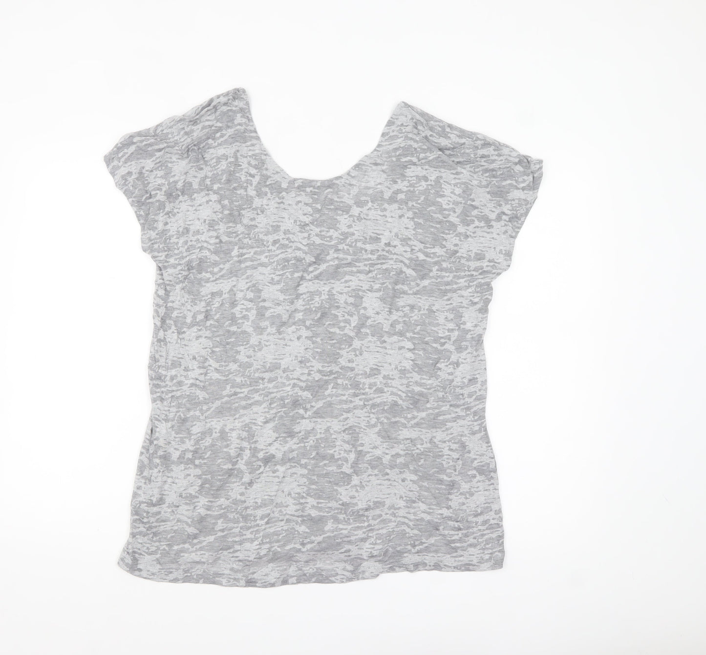 Marks and Spencer Women’s Grey Scoop Neck Studded T-Shirt Size 16