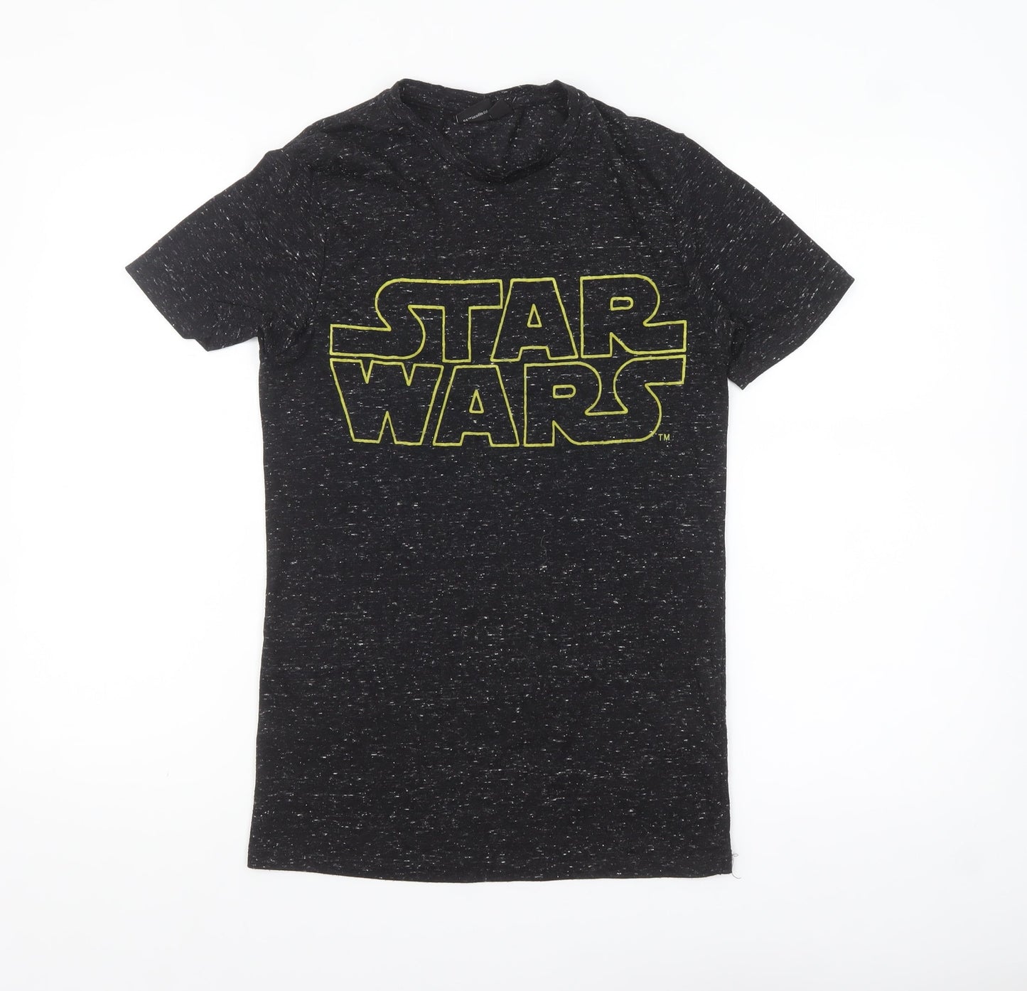 Star Wars Men's Black Graphic T-Shirt Small Movie Logo Short Sleeve