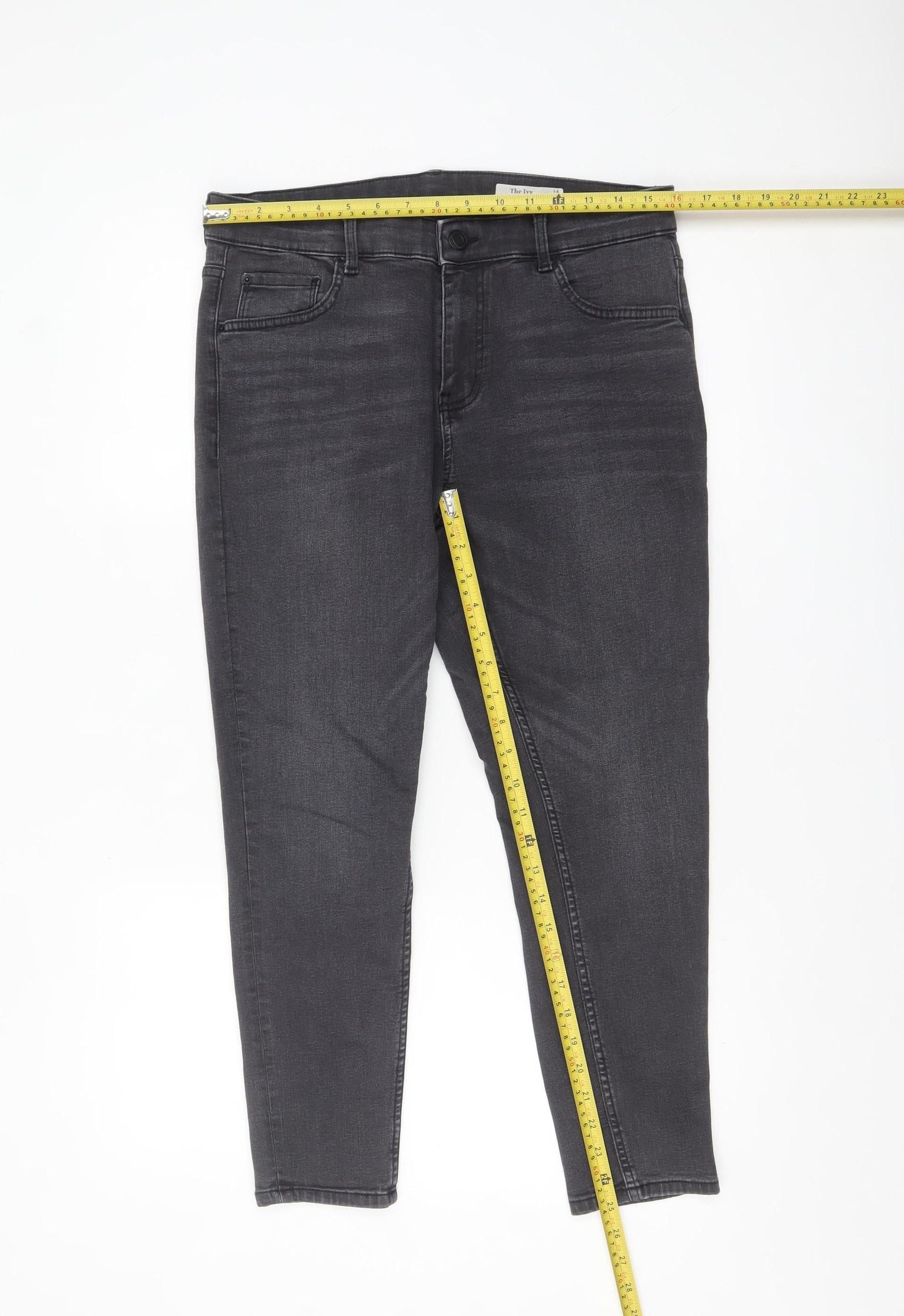 Marks and Spencer Women’s Grey Skinny Jeans Size 14 Short Denim