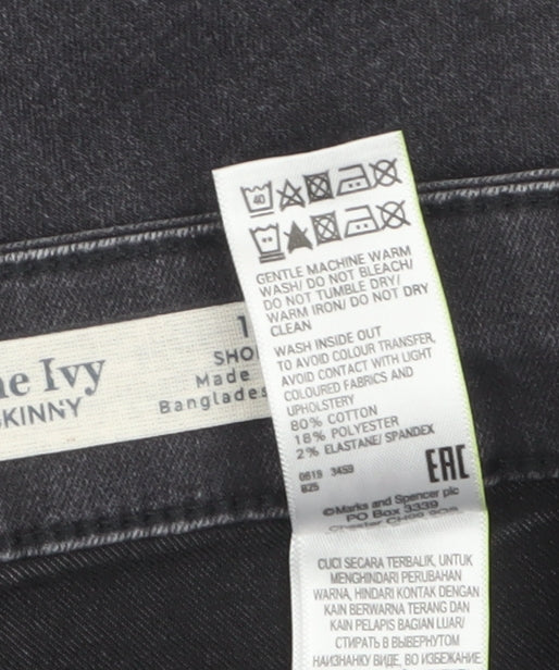 Marks and Spencer Women’s Grey Skinny Jeans Size 14 Short Denim