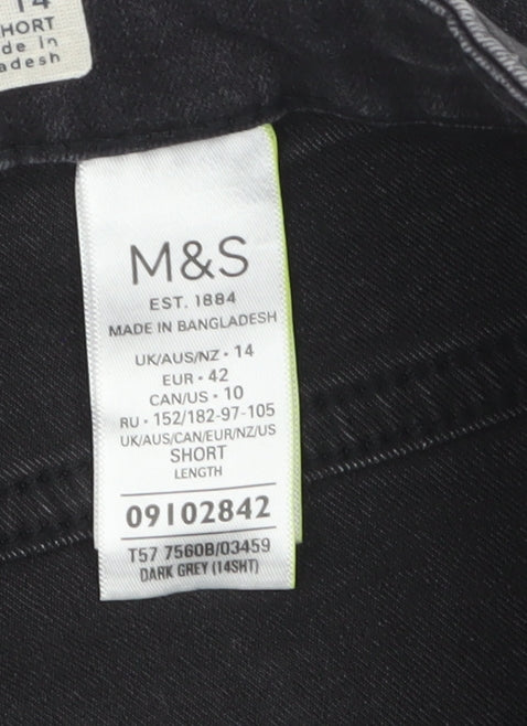 Marks and Spencer Women’s Grey Skinny Jeans Size 14 Short Denim