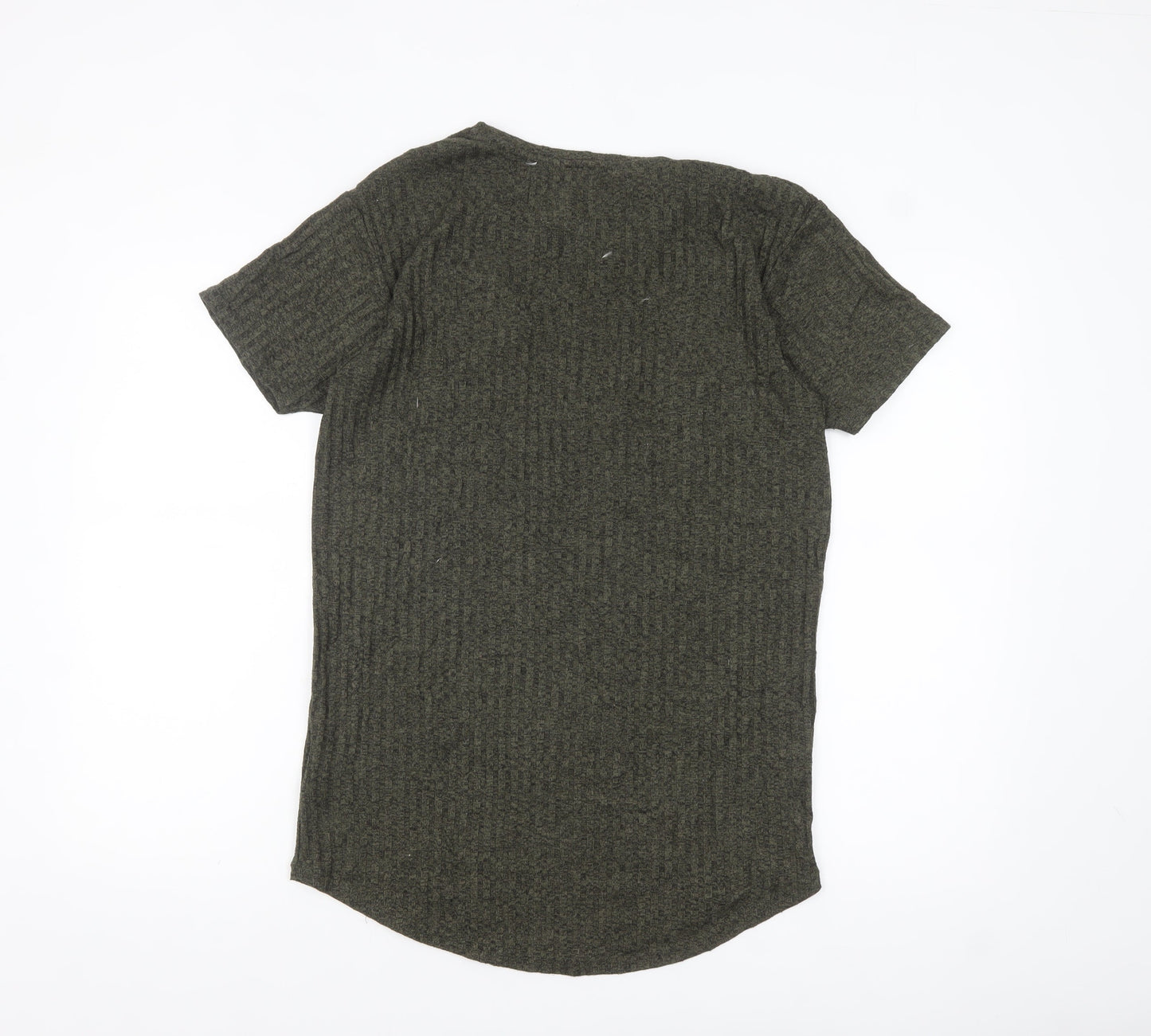 SikSilk Men's Green XS Slim Fit Crew Neck Short Sleeve T-Shirt