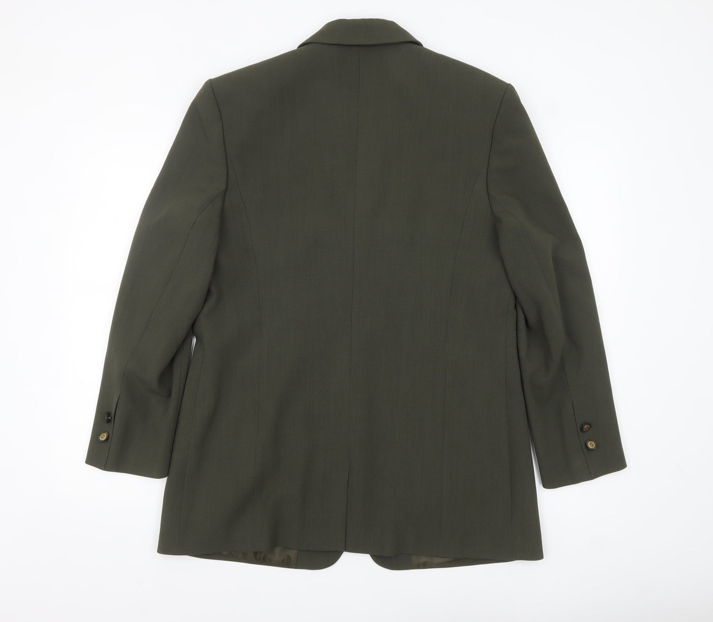 Marcona Women’s Green Wool Blend Single Breasted Blazer Size 12