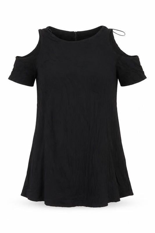 New Look Women's Black Cold Shoulder A-Line Dress Size 10