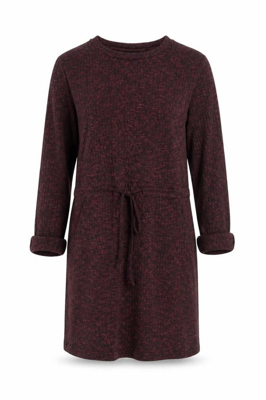 New Look Women’s Red Knit Shift Belted Dress Size 12