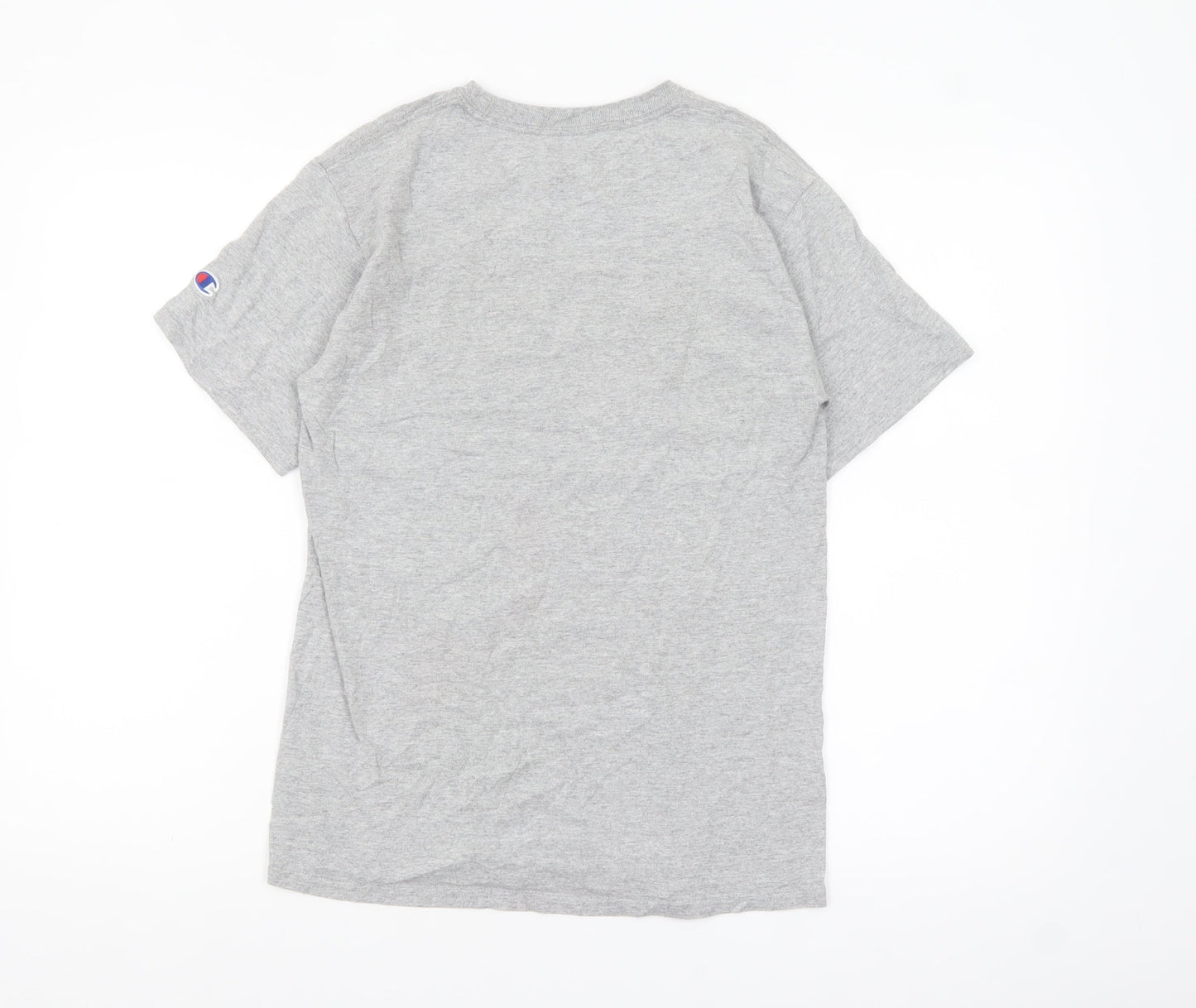 Champion Men's Grey Crew Neck Brown University Graphic T-Shirt Size S