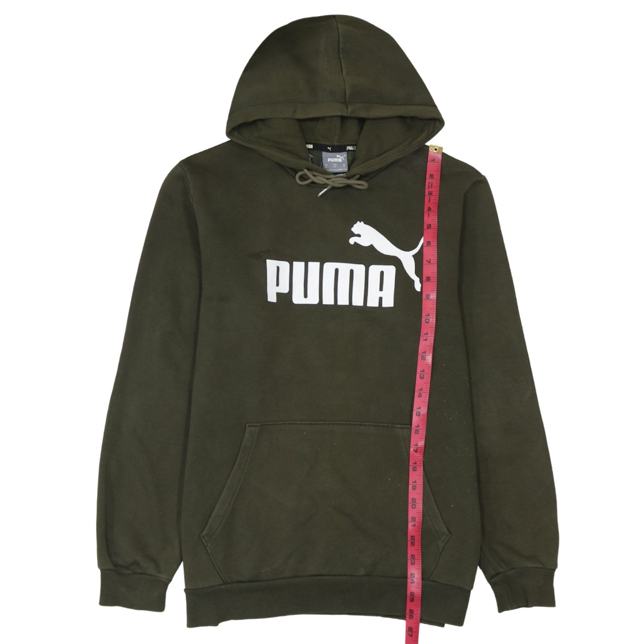 Puma Mens Green Pullover Hoodie M Regular Fit Sportswear