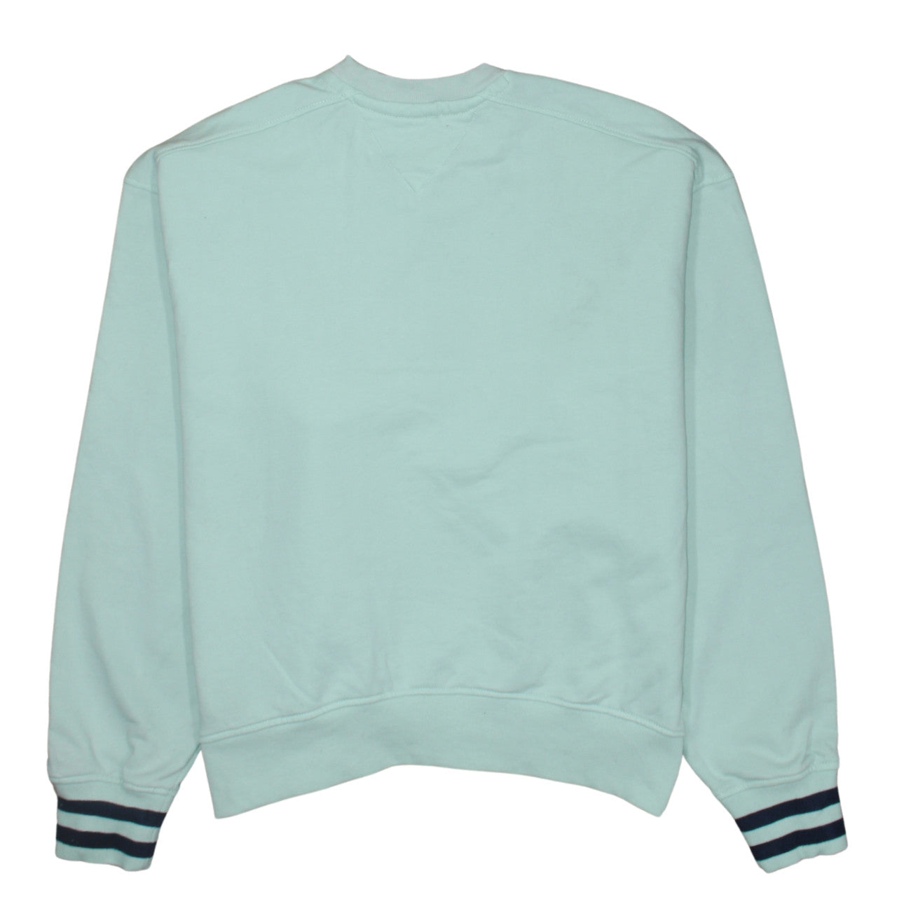 Tommy Jeans Womens Mint Green Small Pullover Sweatshirt Crew Neck Cotton