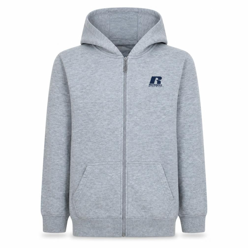 Russell Athletic Boys Grey Full Zip Hoodie 12-13 Years Fleece Sweatshirt