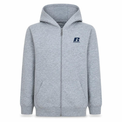 Russell Athletic Boys Grey Full Zip Hoodie 12-13 Years Fleece Sweatshirt