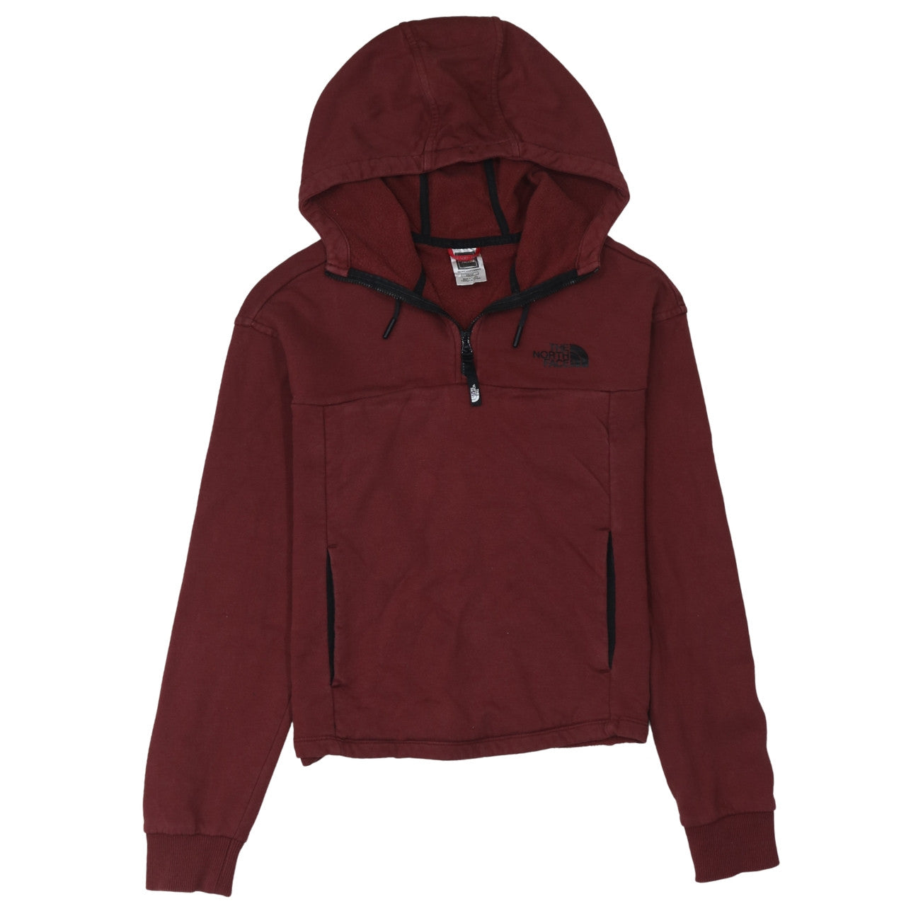 The North Face Womens Burgundy XS 1/2 Zip Hooded Sweatshirt