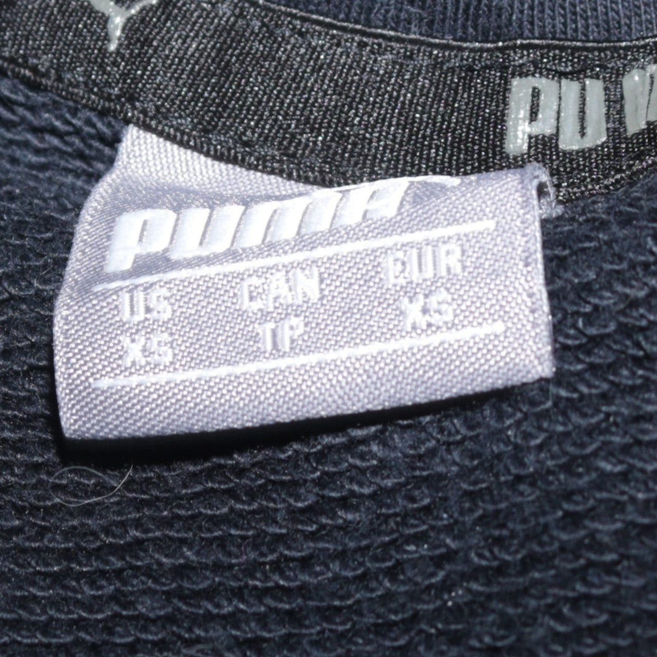 Puma Mens Black XS Pullover Hoodie Logo Fleece Sweatshirt