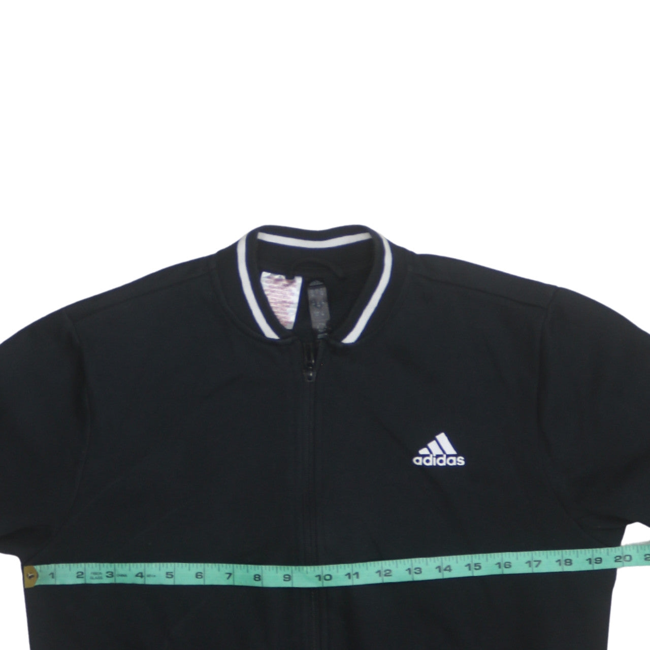 Adidas Boys Black Full Zip Logo Sweatshirt Size 13-14 Years