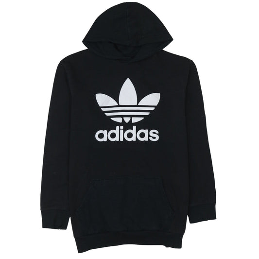 Adidas Men's Black XL Pullover Hoodie with Trefoil Logo