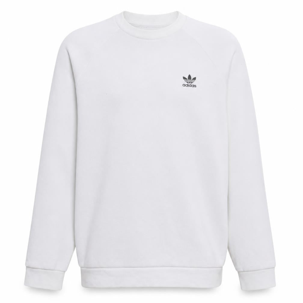 adidas Men's White Crew Neck Pullover Sweatshirt Size S