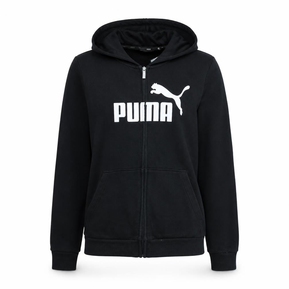 Puma Women's Black Size 12 Full Zip Hoodie Sweatshirt