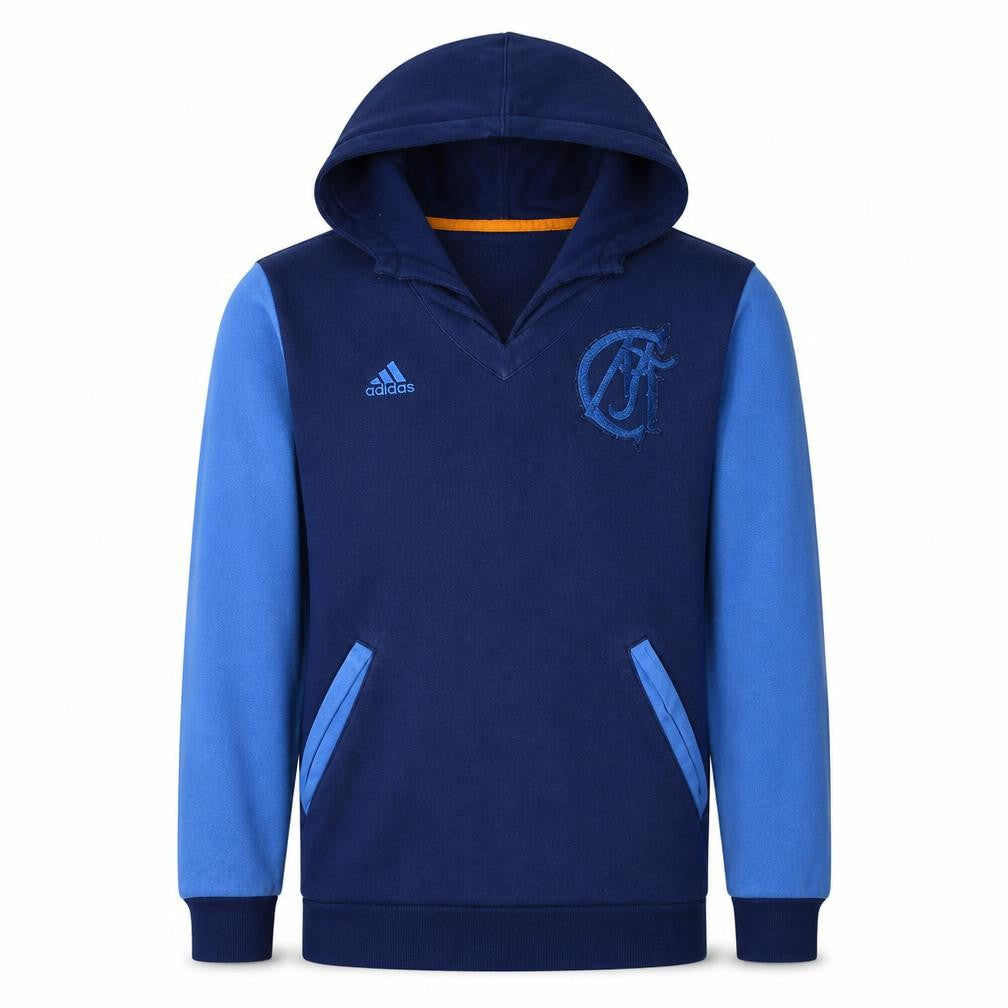 Adidas Men's Blue Pullover Hoodie Small Embroidered Logo Sportswear