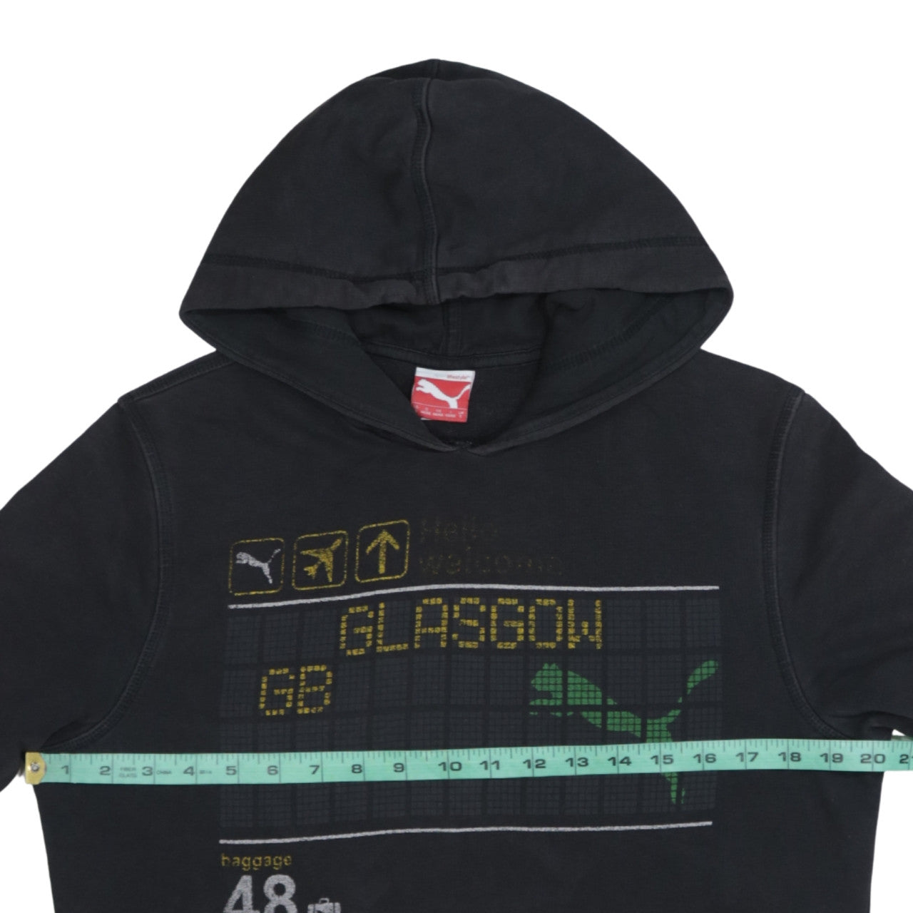 Puma Mens Black Glasgow Graphic Hoodie Size S Pullover Sweatshirt
