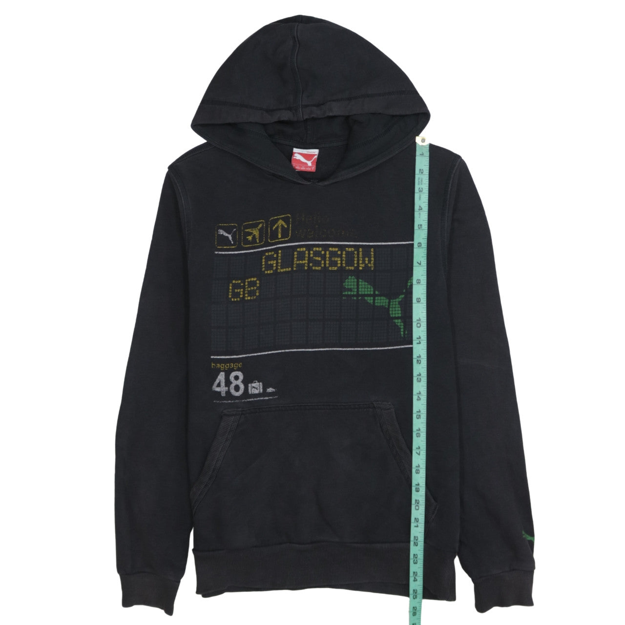 Puma Mens Black Glasgow Graphic Hoodie Size S Pullover Sweatshirt