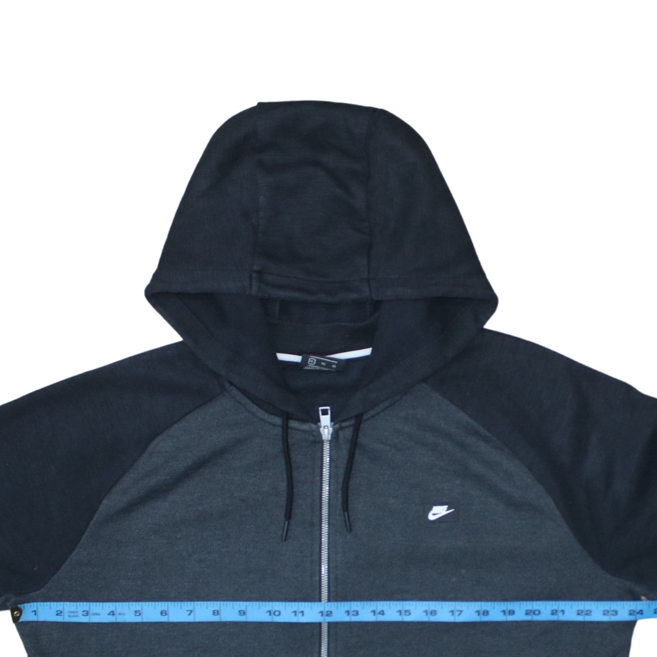 Nike Men's Black Full Zip Hoodie XL Sports Cotton Blend Sweatshirt