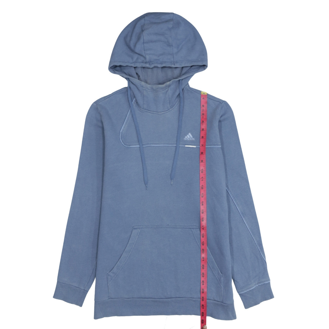 Adidas Men's Blue Pullover Hoodie Size M Sports Logo Fleece