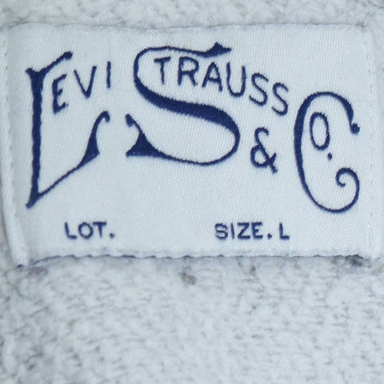 Levi's Men's Grey Hooded Pullover Sweatshirt Size L Logo Print