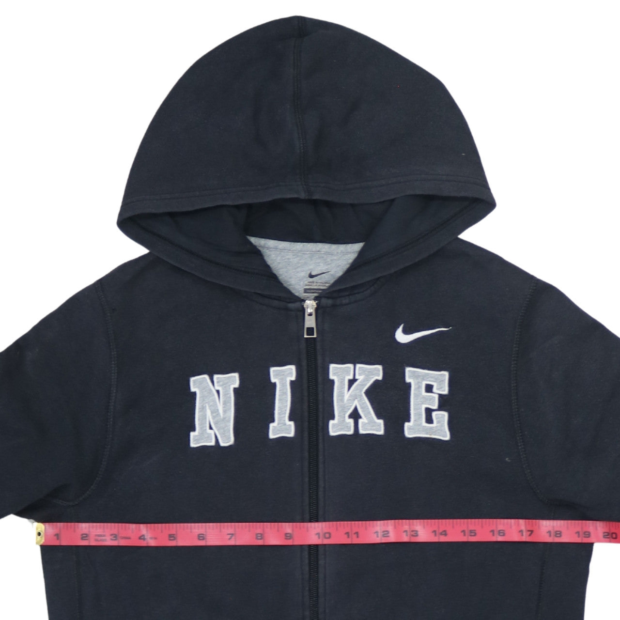 Nike Boys Black Full Zip Hoodie Sweatshirt L 12-13 Years Fleece Casual