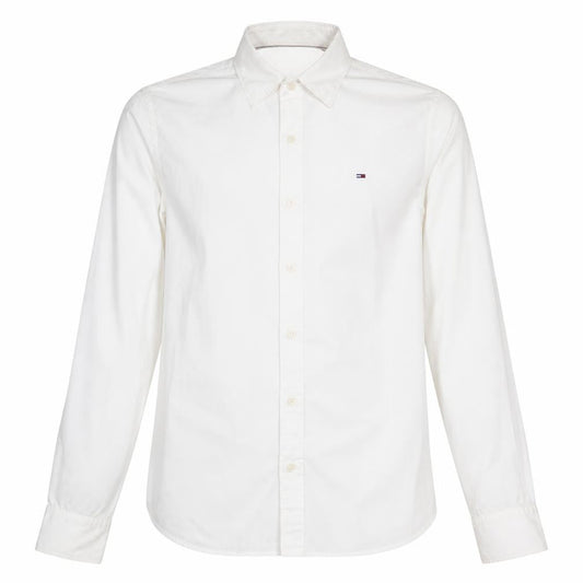 Hilfiger Denim Men's White Long Sleeve Button-Up Shirt Size S