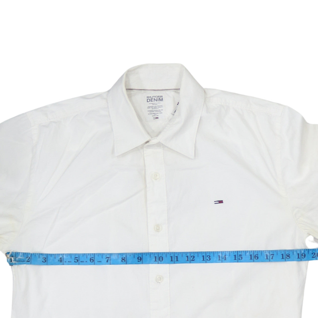 Hilfiger Denim Men's White Long Sleeve Button-Up Shirt Size S