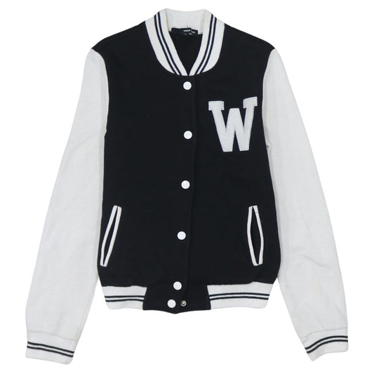Tally Weijl Women's Black Varsity Jacket Size 6